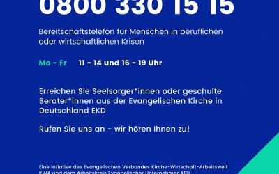 Bereitschaftstelefon für Menschen in beruflichen oder wirtschaftlichen Krisen
