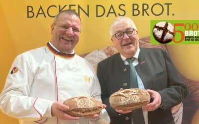 Begegnung auf der Grünen Woche: Handwerk und Kirche im Einsatz für “5000 Brote – Konfis backen Brot für die Welt”