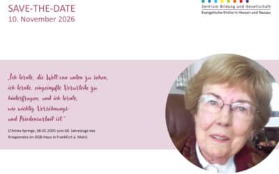 Save the Date: 100 Jahre Christa Springe – Der Blick von unten auf Kirche und Gesellschaft